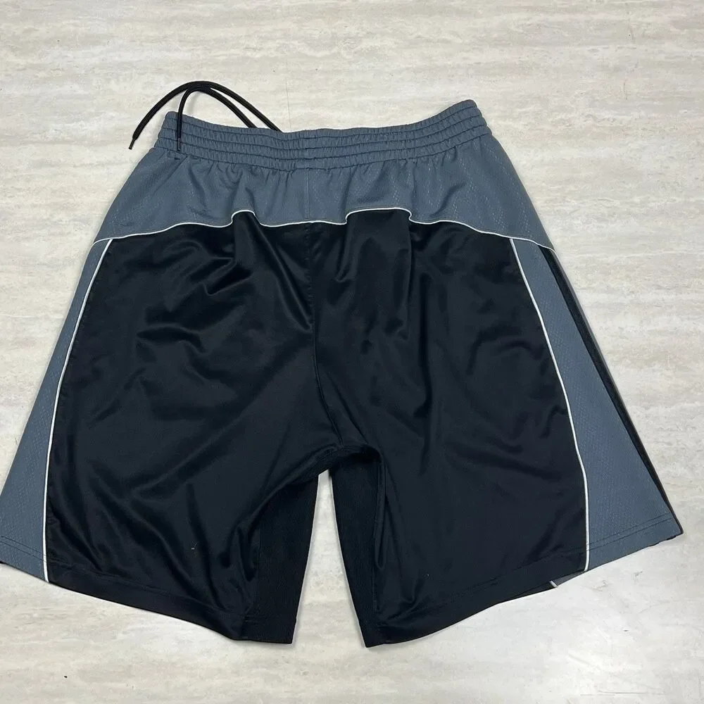 Adidas Shorts Mens M Black Gray Mesh Basketball Gym Performance Athletic